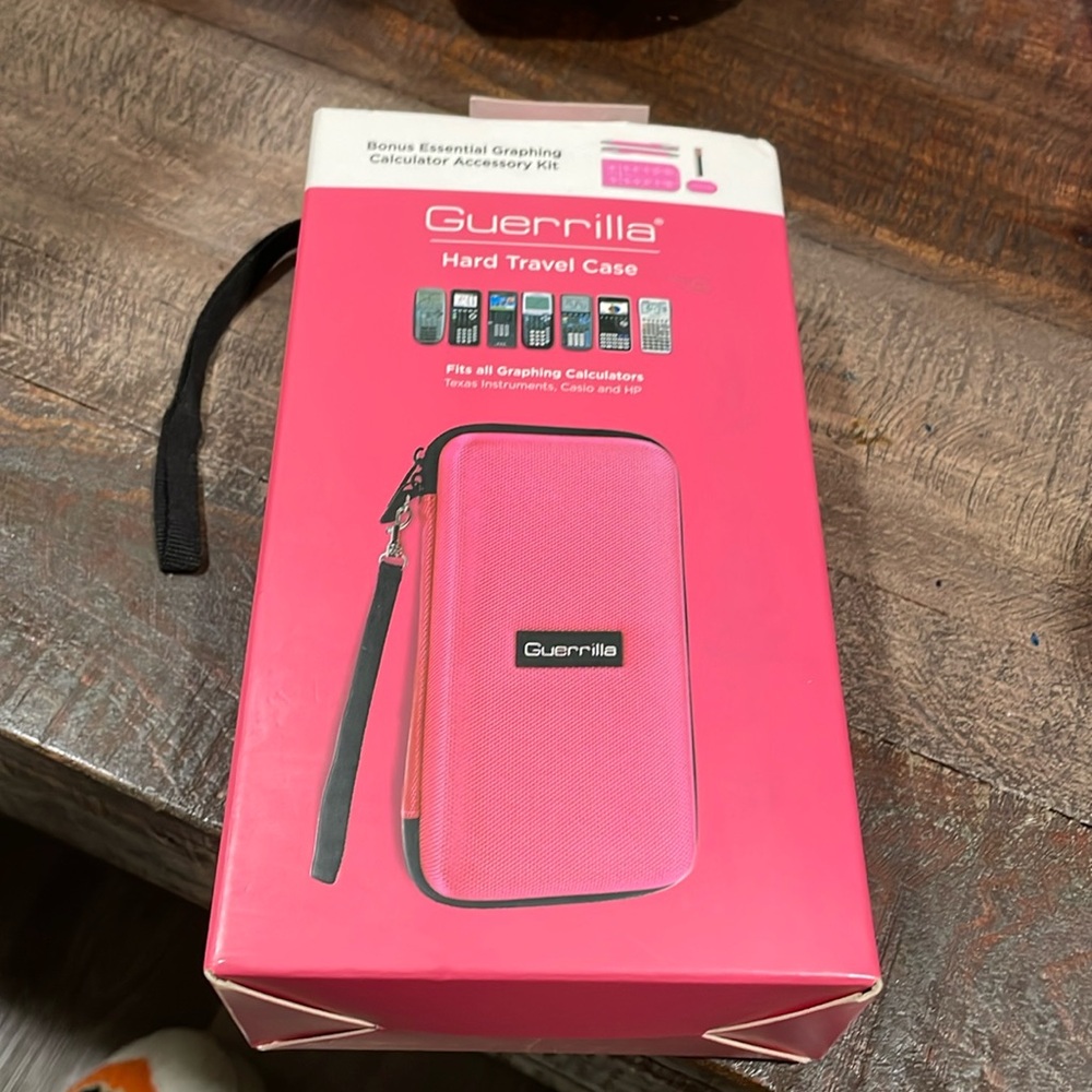 Brand new Guerrilla Calculator case with ruler & 2 pencils